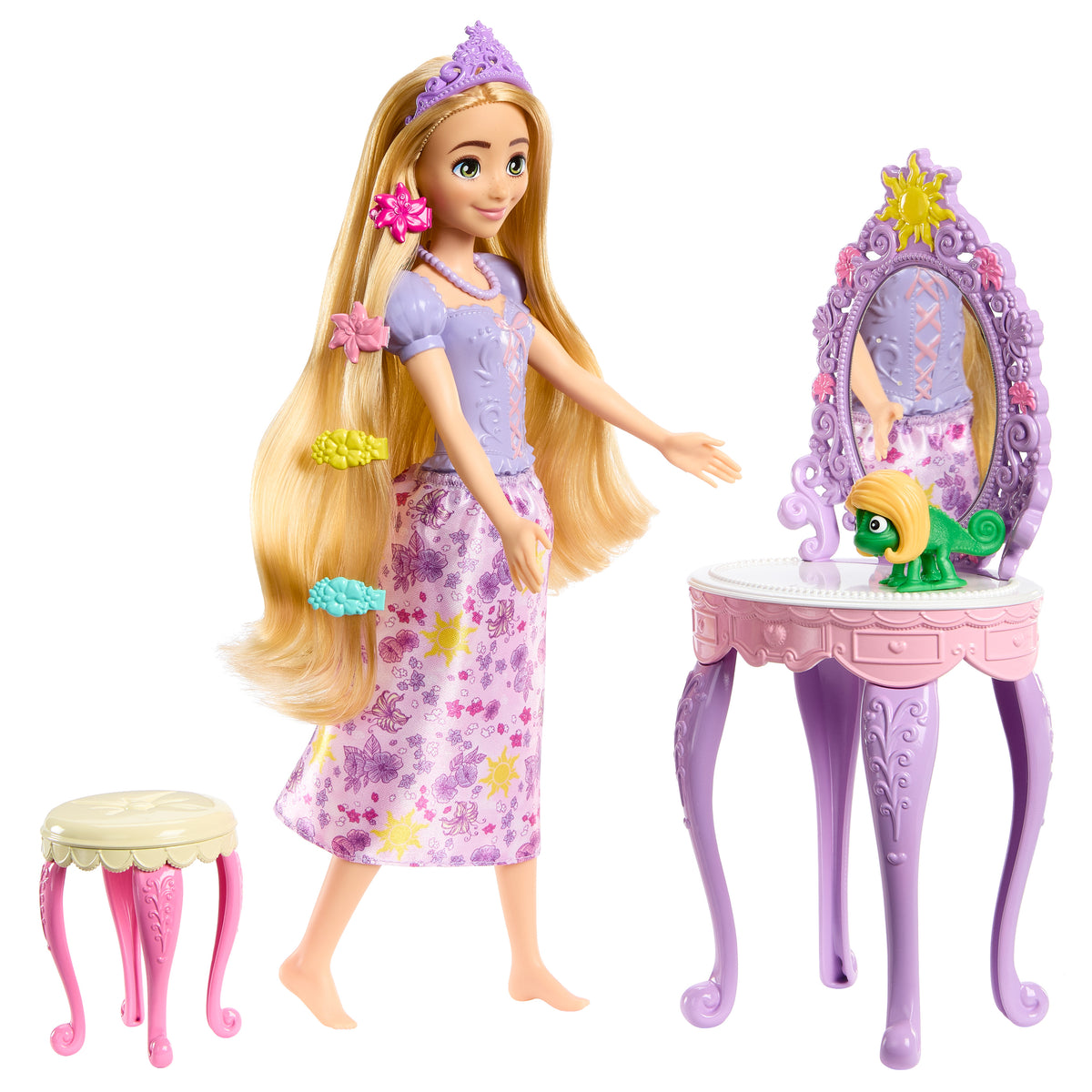 Disney Princess Rapunzel Fashion Doll & Vanity Playset with Accessories
