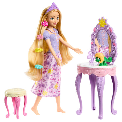 Disney Princess Rapunzel Fashion Doll & Vanity Playset with Accessories