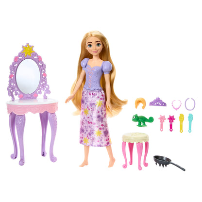 Disney Princess Rapunzel Fashion Doll & Vanity Playset with Accessories