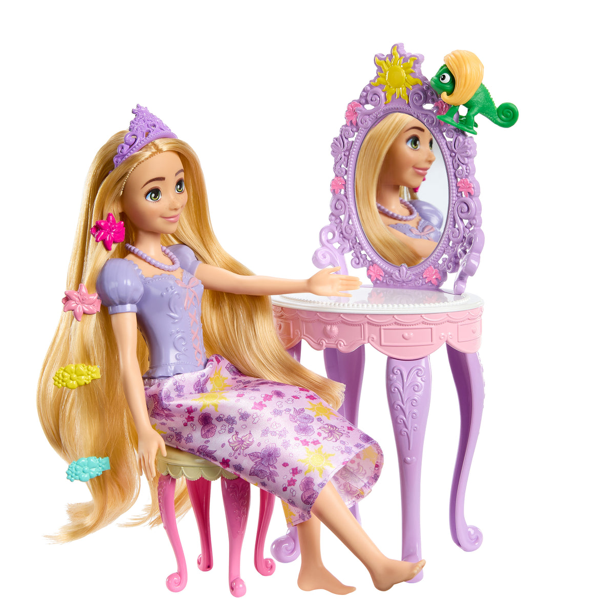 Disney Princess Rapunzel Fashion Doll & Vanity Playset with Accessories
