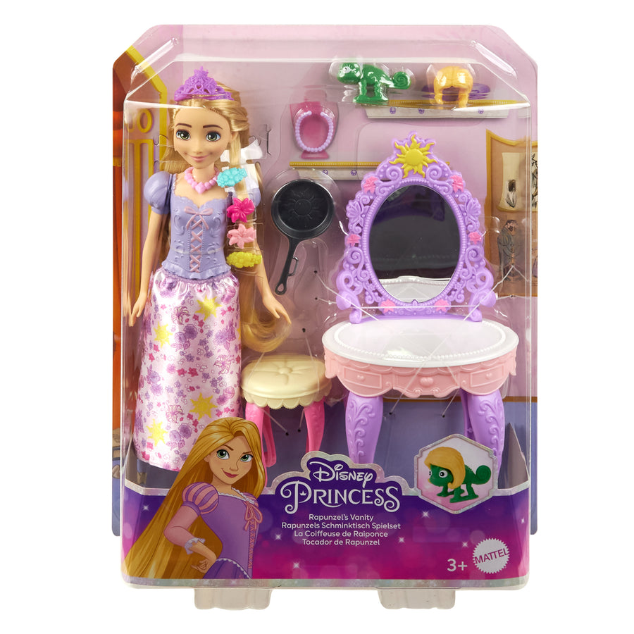 Disney Princess Rapunzel Fashion Doll & Vanity Playset with Accessories