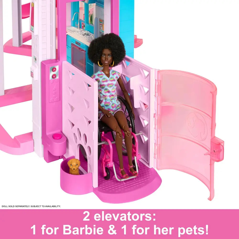 Barbie Dreamhouse Pool Party Doll House 3-Story Slide Toys for Kids