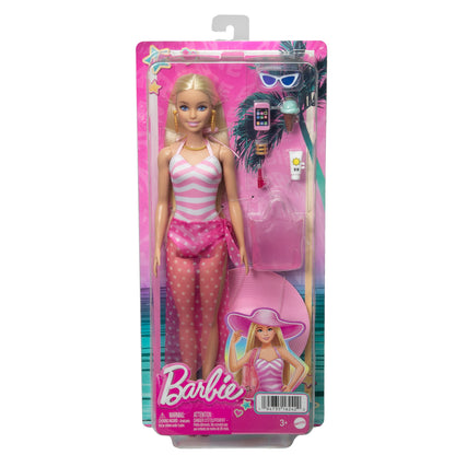 Barbie Swimsuit Fashion Doll with Beach-Themed Accessories