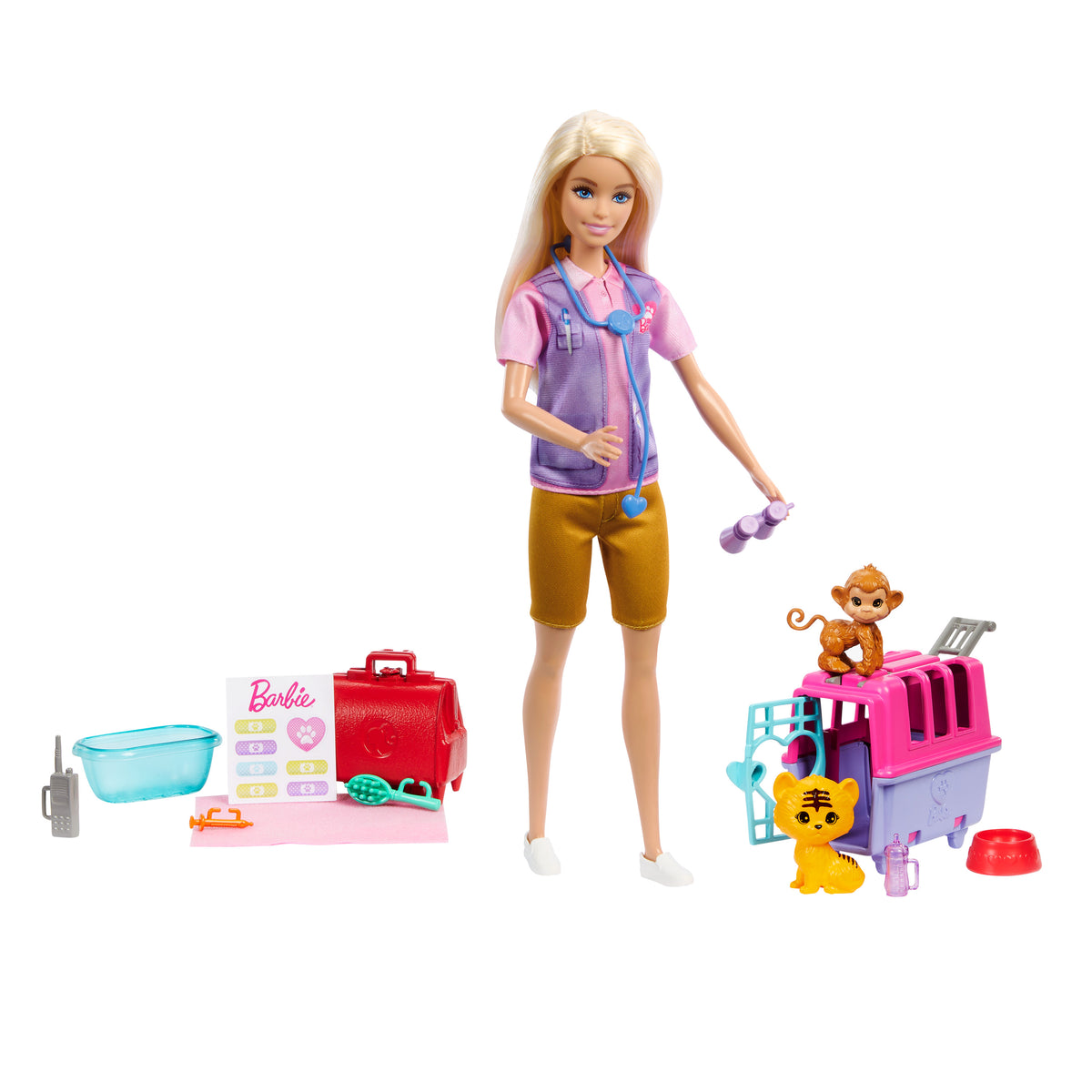Barbie Animal Rescue & Release Doll Playset with Animals & Accessories
