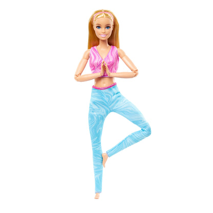 Barbie Made to Move Blonde Fashion Doll, Sports Top & Yoga Pants with 22 Bendable Joints