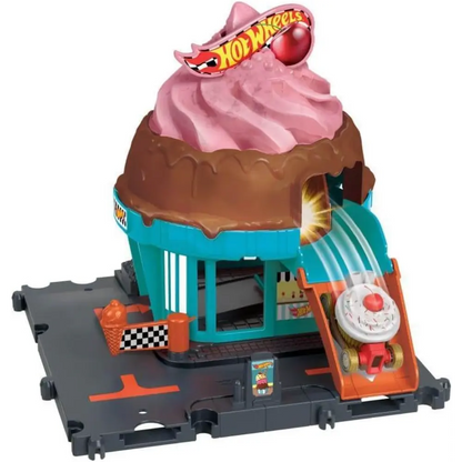 Hot Wheels City Downtown Ice Cream Shop Playset