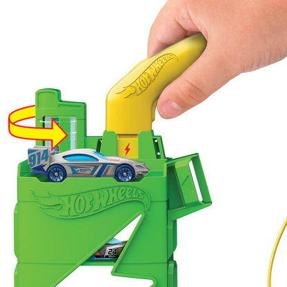 Hot Wheels City Super Recharge Fuel Station Playset with Toy Car