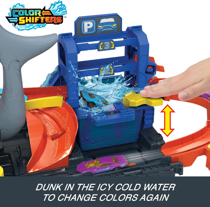 Hot Wheels City Ultra Shark Car Wash Playset for Kids