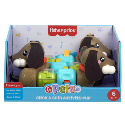 Fisher-Price Pets Click & Spin Activity Pup Sensory Toy 6M+