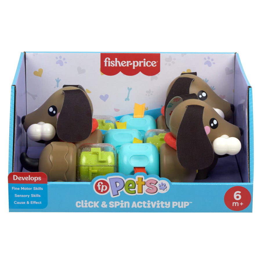 Fisher-Price Pets Click & Spin Activity Pup Sensory Toy 6M+