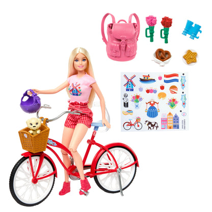 Barbie Holland Travel Adventure Fashion Doll with Bike & Accessories