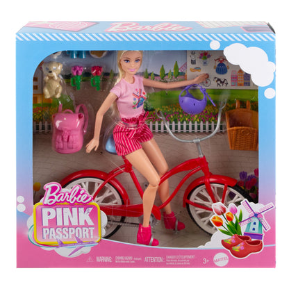 Barbie Holland Travel Adventure Fashion Doll with Bike & Accessories