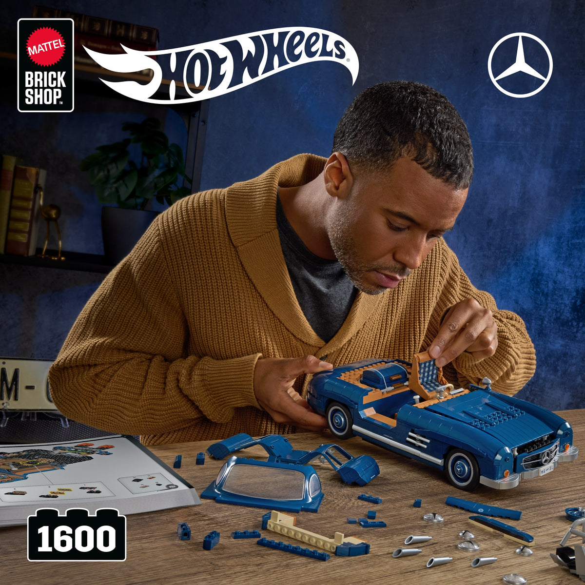 Hot Wheels Brick Shop Premium Mercedes-Benz 300 SL - 1:12 Scale