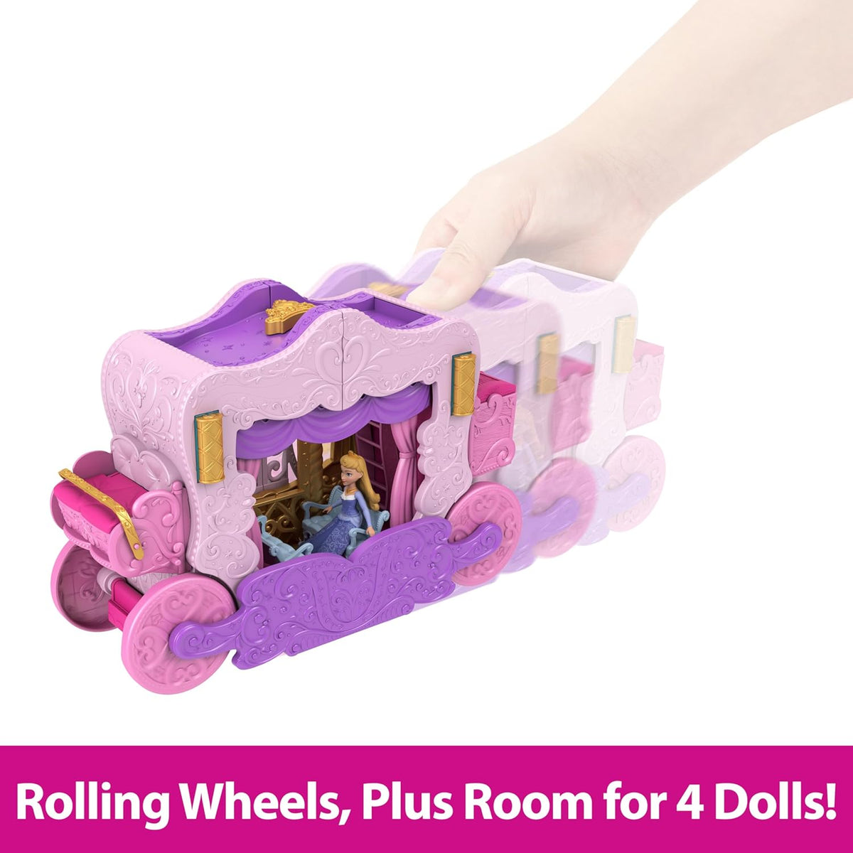 Disney Princess Castle Carriage Aurora Doll & Accessories Playset for Kids
