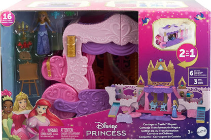 Disney Princess Castle Carriage Aurora Doll & Accessories Playset for Kids