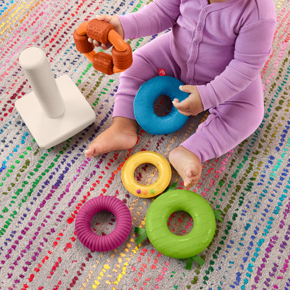 Fisher-Price Sensory Rock-a-Stack Rings Baby Stacking Toy