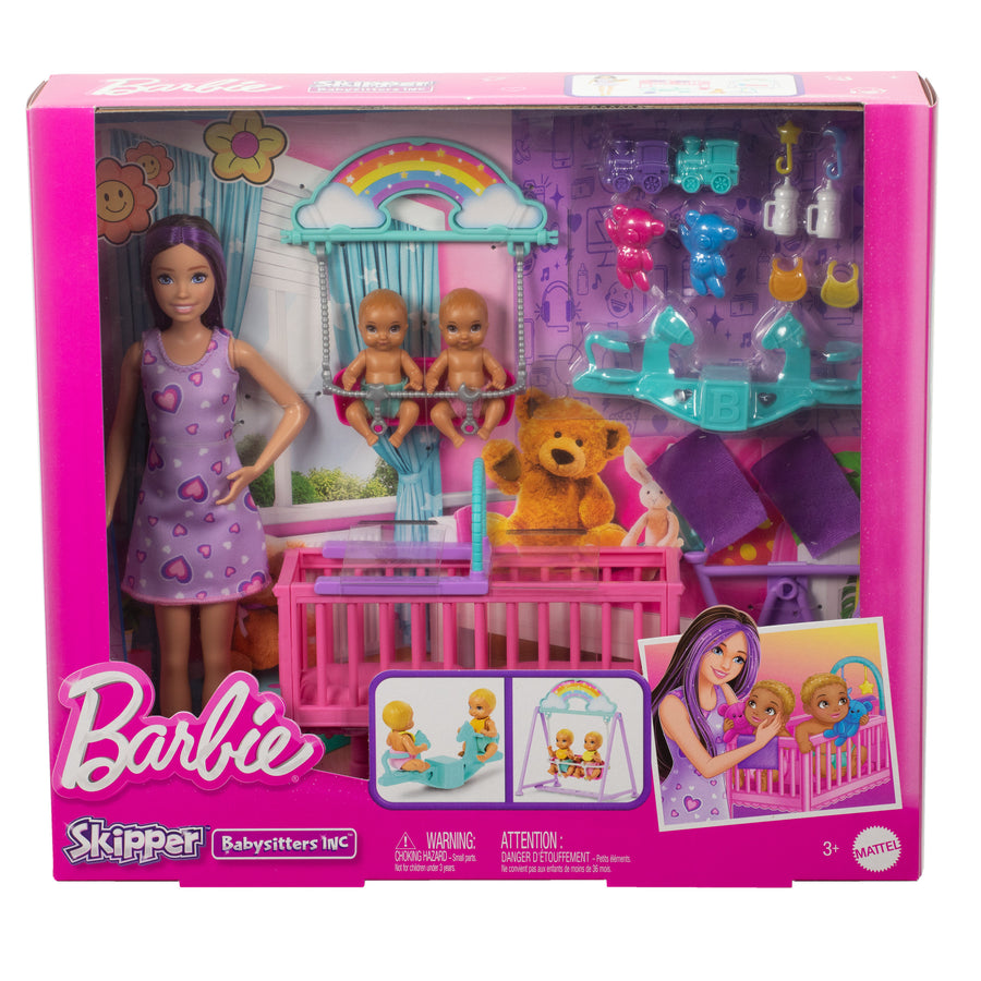 Barbie Skipper Twinning Nursery Doll Playset with Baby Dolls & Accessories