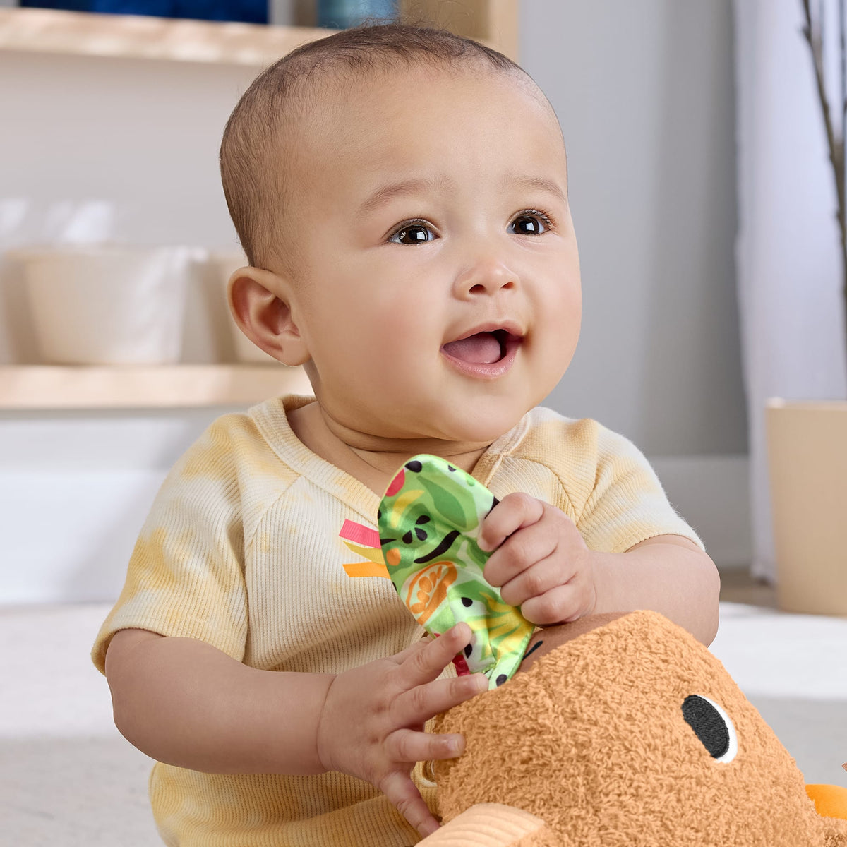 Fisher-Price Sensory Snuggly Snacky Capybara Baby Toy