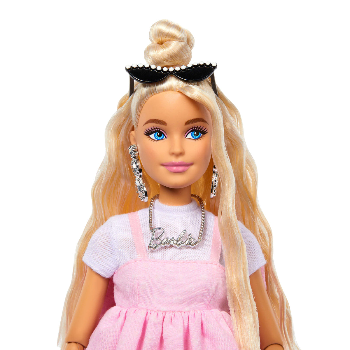 Barbie Deluxe Fashion Doll with Style Bow Pastel Pink