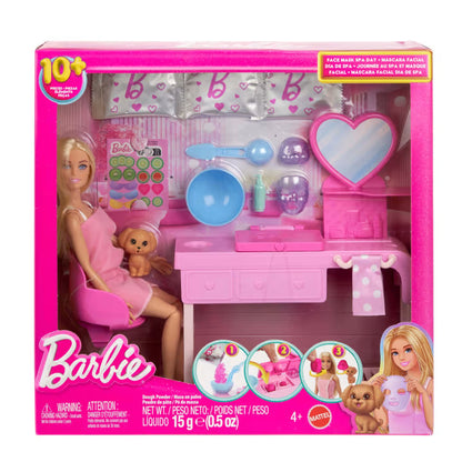 Barbie Spa Day Fashion Doll Playset with Beauty Accessories