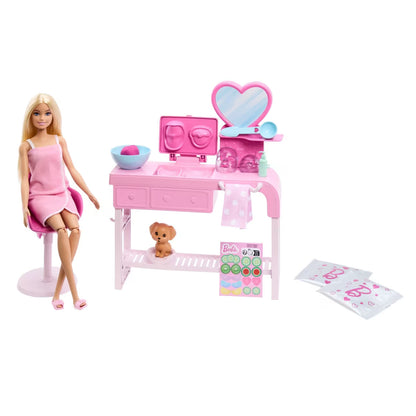 Barbie Spa Day Fashion Doll Playset with Beauty Accessories