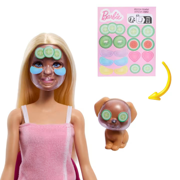 Barbie Spa Day Fashion Doll Playset with Beauty Accessories
