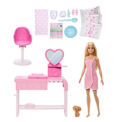 Barbie Spa Day Fashion Doll Playset with Beauty Accessories