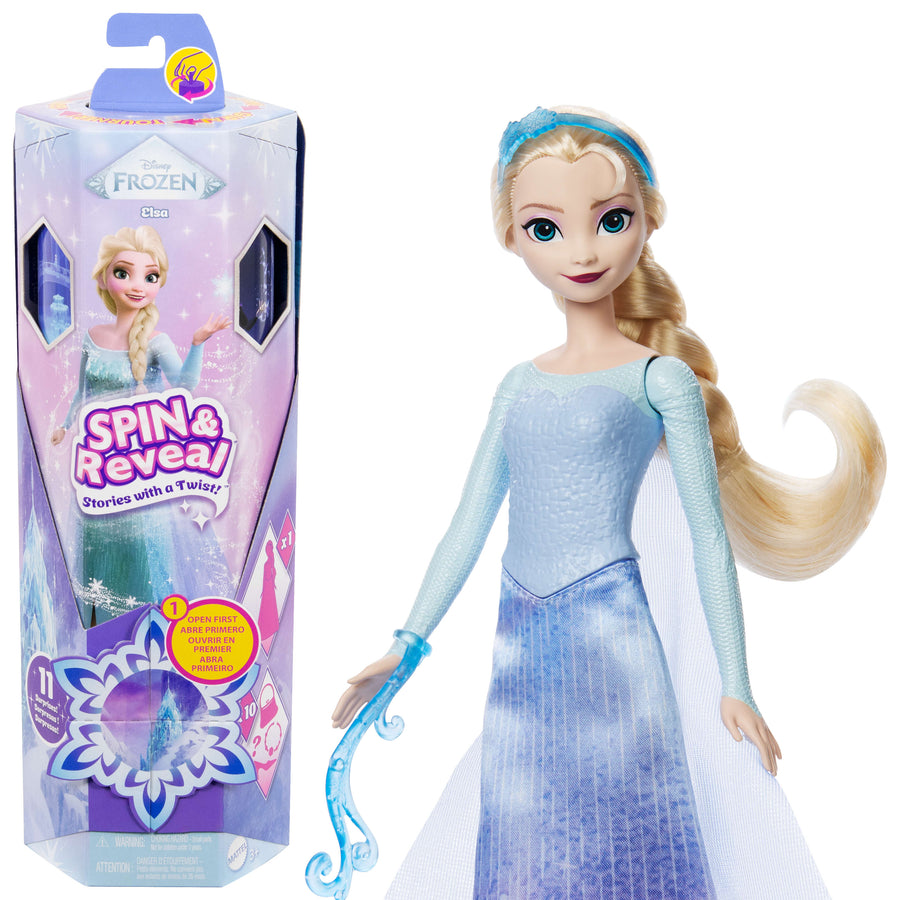 Disney Frozen Elsa Spin & Reveal Fashion Doll Set with Surprises