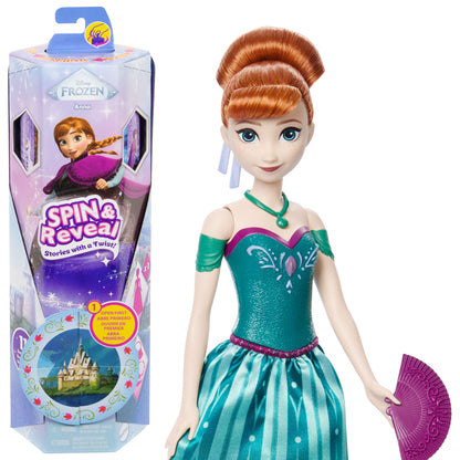 Disney Frozen Anna Spin & Reveal Fashion Doll Set with Surprises
