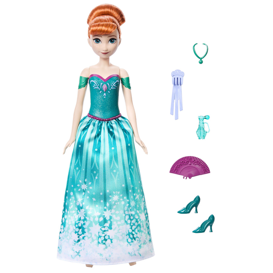 Disney Frozen Anna Spin & Reveal Fashion Doll Set with Surprises
