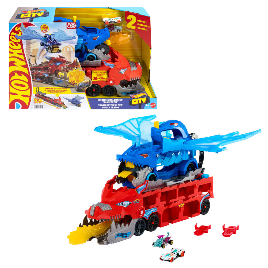 Hot Wheels City Ultimate Dual Dragon Transporter Playset