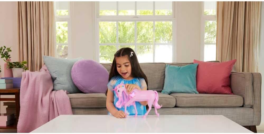 Barbie Sparkle Lights Toy Unicorn