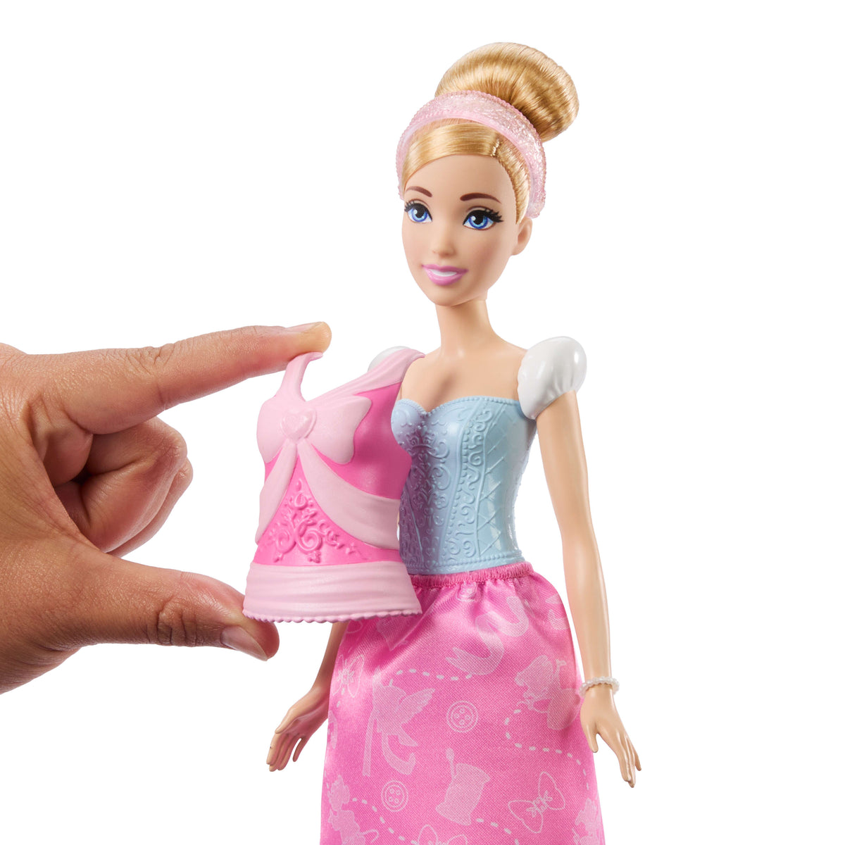 Disney Princess Cinderella 2-in-1 Stories Fashion Doll with 2 Looks & 9 Accessories