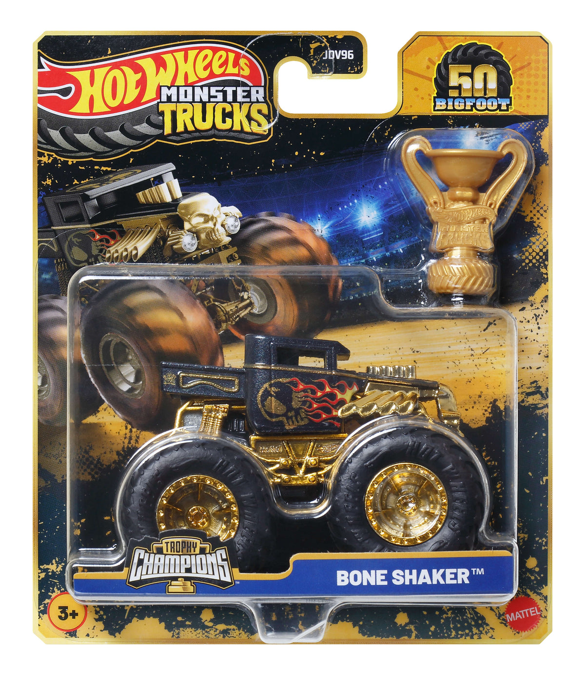 Hot Wheels Monster Trucks Trophy Champions Premium 1:64 Scale Die-Cast Vehicle & Accessory - Assorted Styles