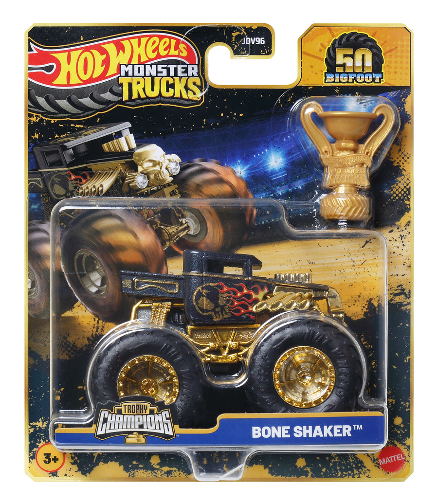 Hot Wheels Monster Trucks Trophy Champions Premium 1:64 Scale Die-Cast Vehicle & Accessory - Assorted Styles