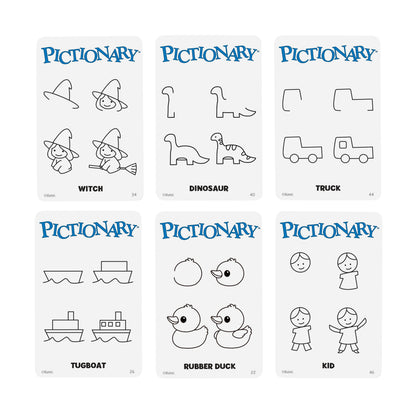 Pictionary Core Refresh Board Game with Erasable Boards & Timer