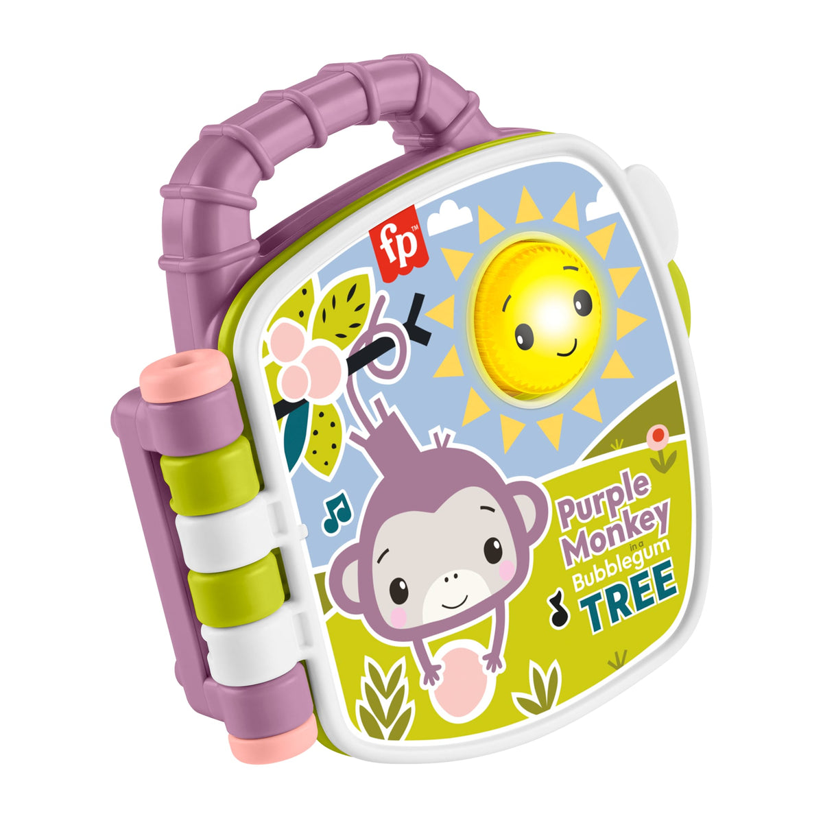 Fisher-Price Purple Monkey Musical Storybook Baby Learning Toy