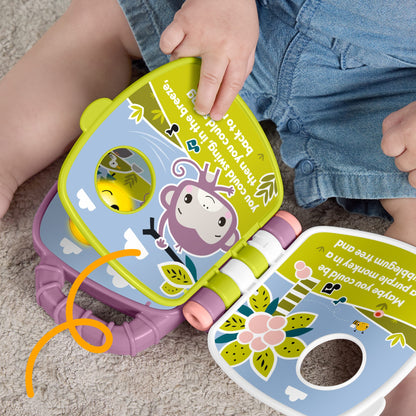 Fisher-Price Purple Monkey Musical Storybook Baby Learning Toy