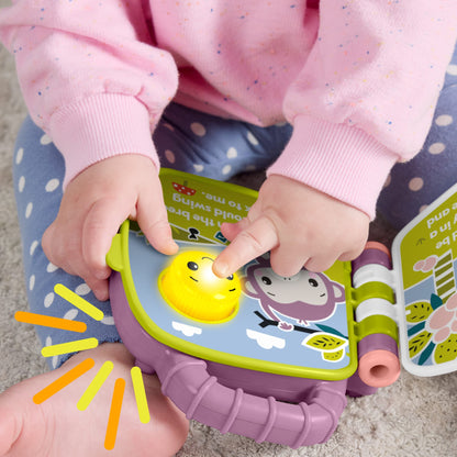 Fisher-Price Purple Monkey Musical Storybook Baby Learning Toy