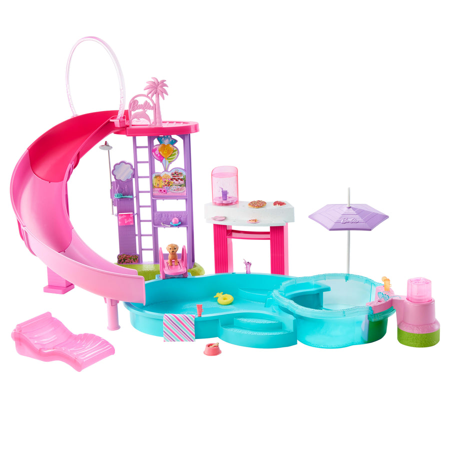 Barbie Dream Pool Playset with Slide & Accessories