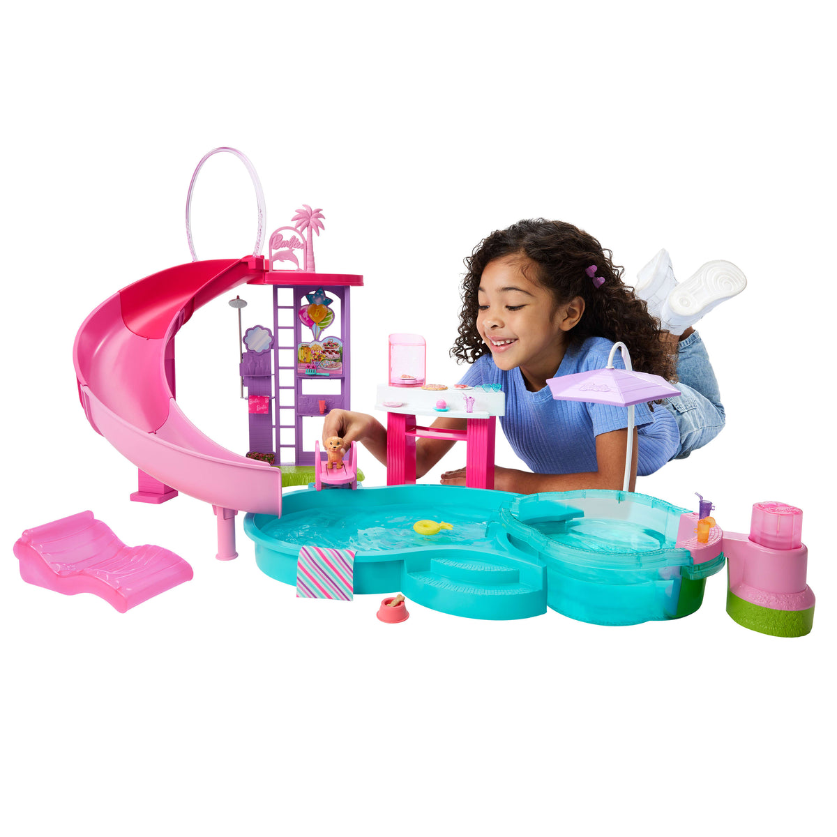 Barbie Dream Pool Playset with Slide & Accessories