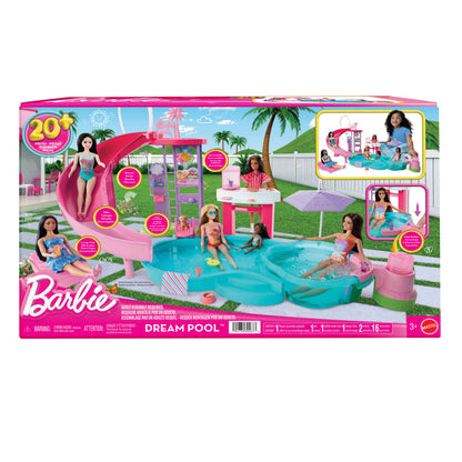 Barbie Dream Pool Playset with Slide & Accessories