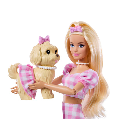 Barbie Twinning Looks Blonde Doll with Matching Pet Accessories