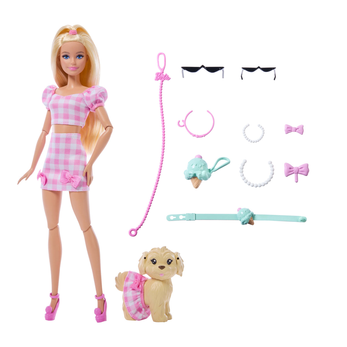 Barbie Twinning Looks Blonde Doll with Matching Pet Accessories
