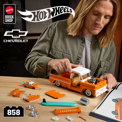 Hot Wheels Brick Shop Custom Chevy Pickup 1:16 Scale Collectible Set