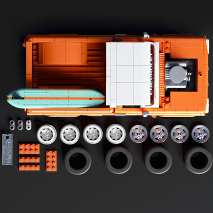 Hot Wheels Brick Shop Custom Chevy Pickup 1:16 Scale Collectible Set