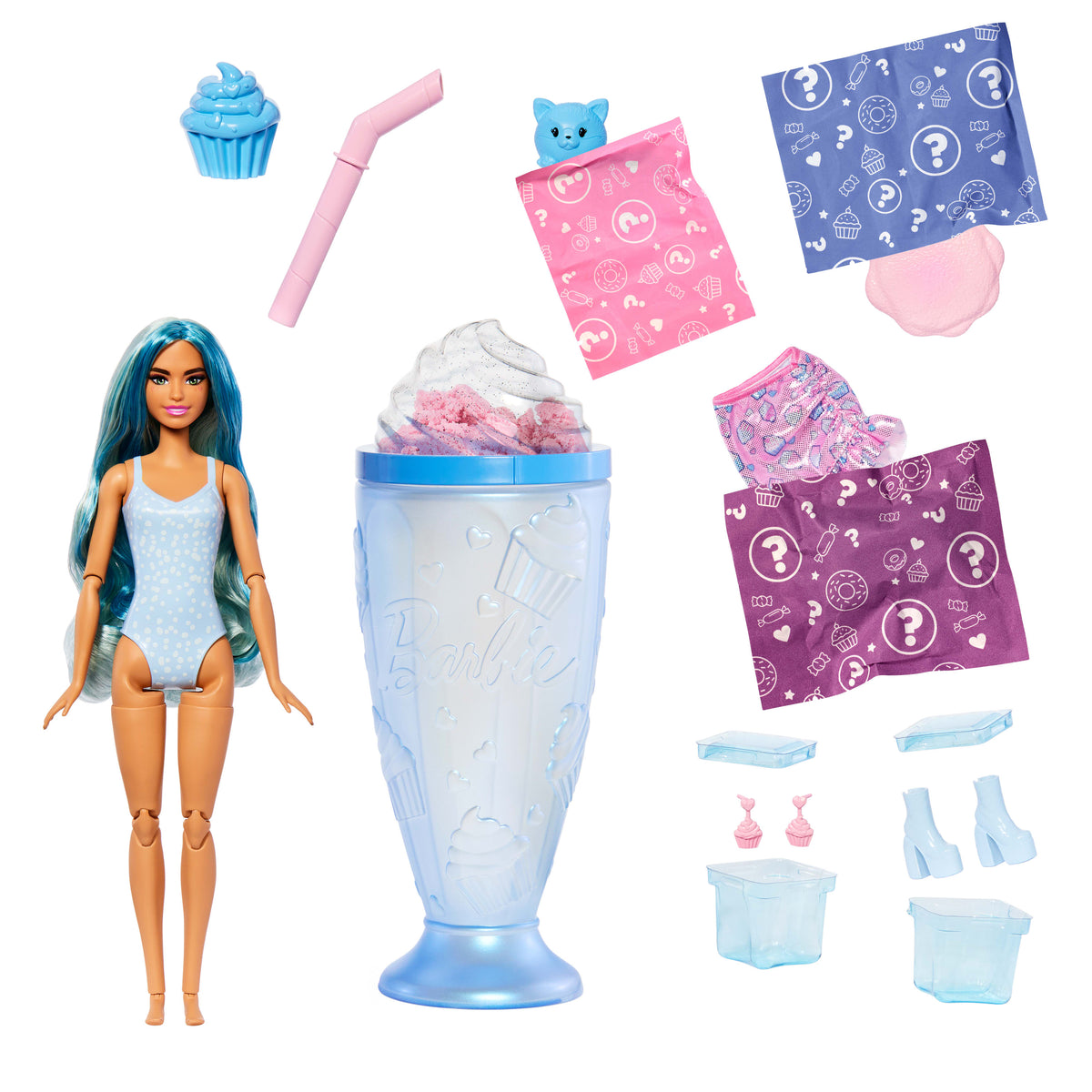 Barbie Pop Reveal Treat Series Fashion Doll with 8 Surprise Accessories