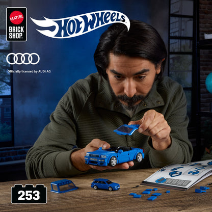 Hot Wheels Brick Shop '94 Audi Avant RS2 1:32 Scale Model Building Kit