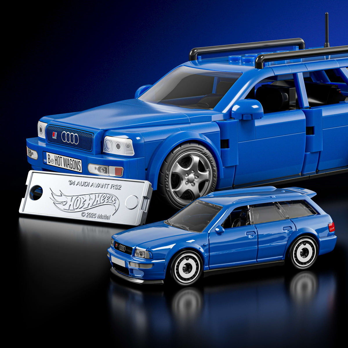 Hot Wheels Brick Shop '94 Audi Avant RS2 1:32 Scale Model Building Kit
