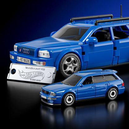 Hot Wheels Brick Shop '94 Audi Avant RS2 1:32 Scale Model Building Kit